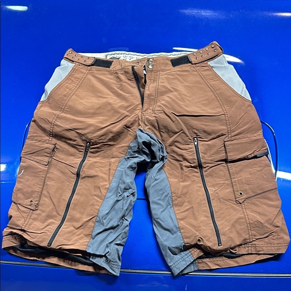 spectrum techwear Other - Men's Cargo downhill cycling Shorts in Brown and Gray